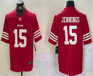 Mens San Francisco 49ers #15 Jauan Jennings Red Vapor Untouchable Limited Stitched Jersey